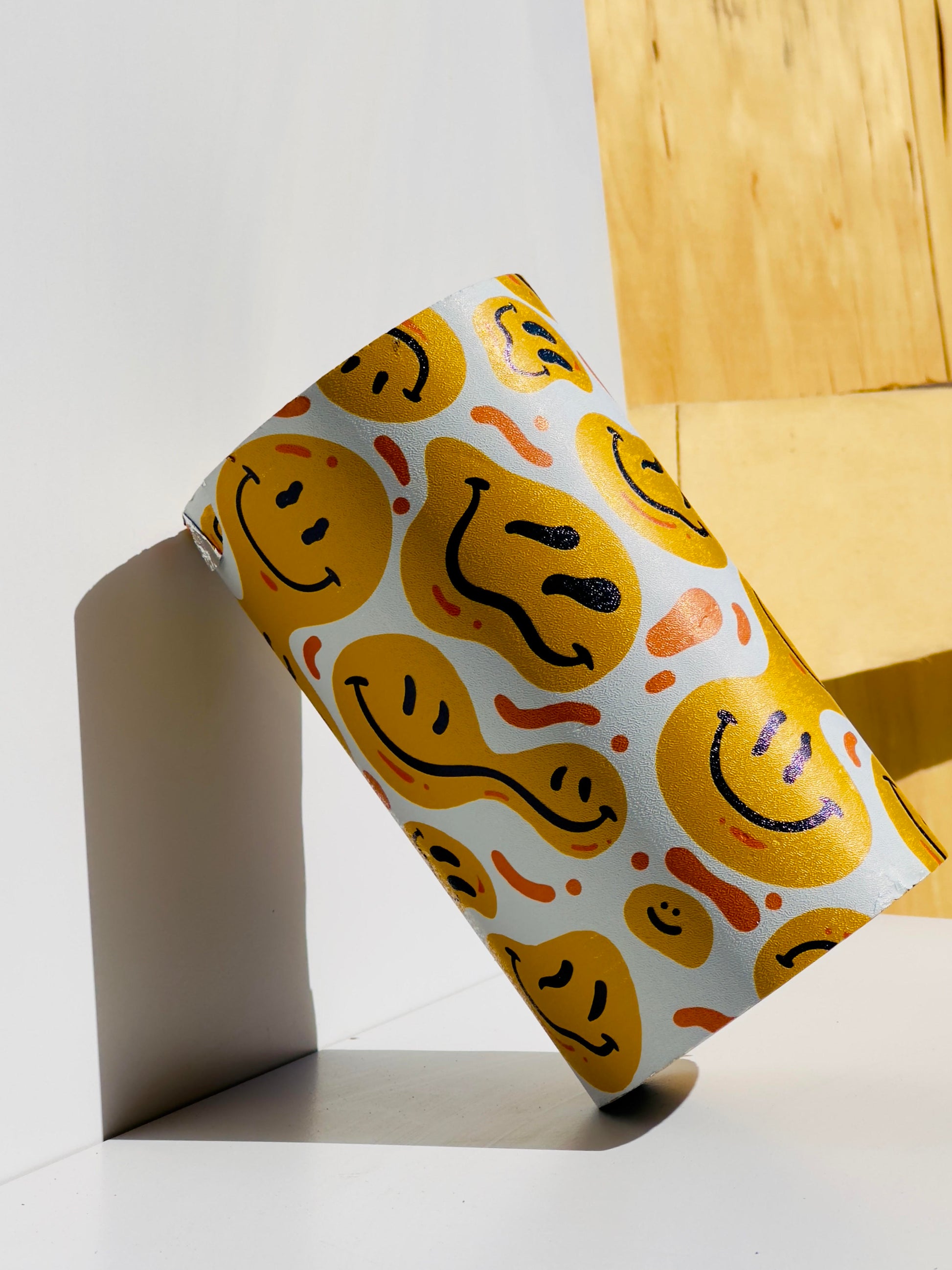 wild foil roll with yellow smiley faces 
